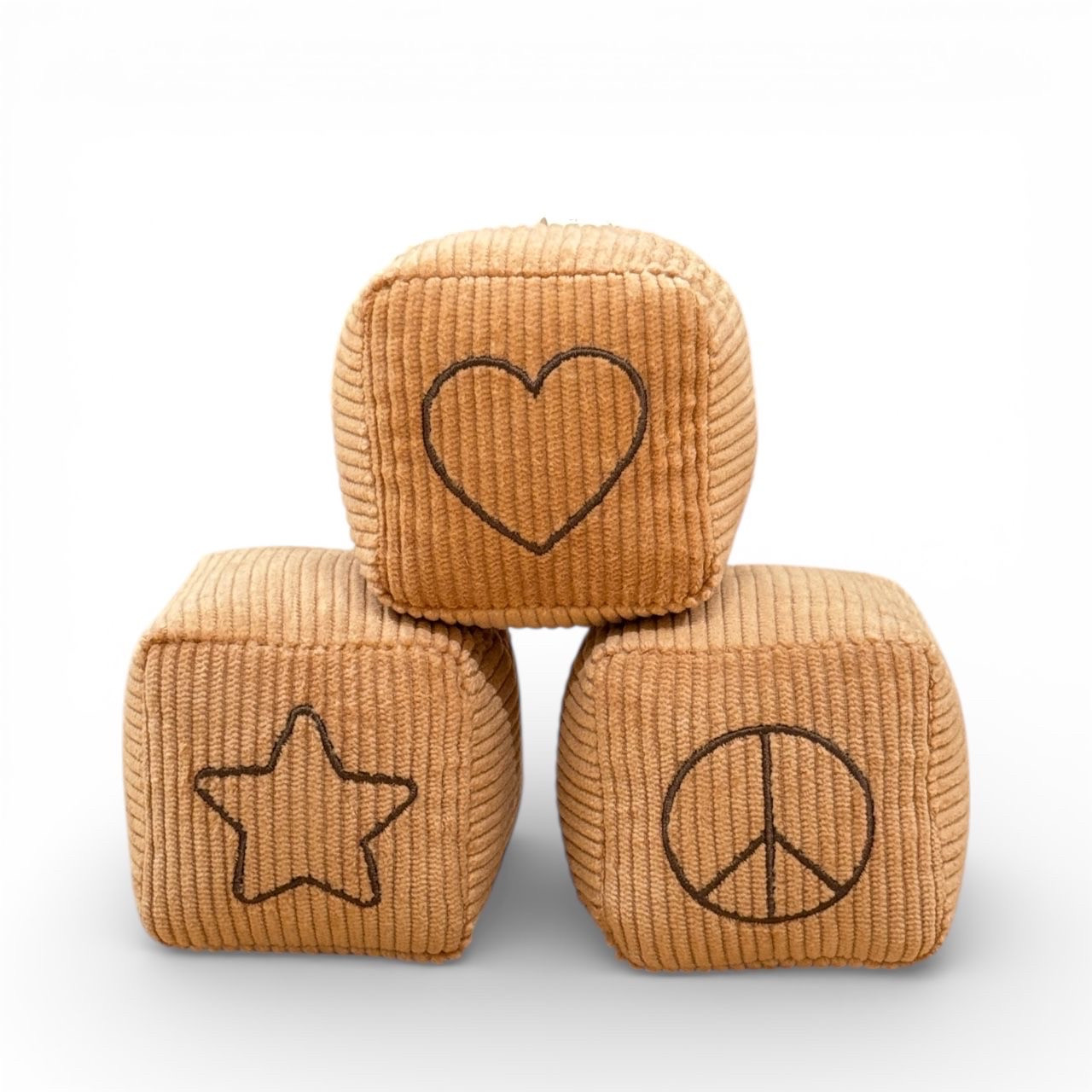 Organic Soft Baby Blocks - Set of 3