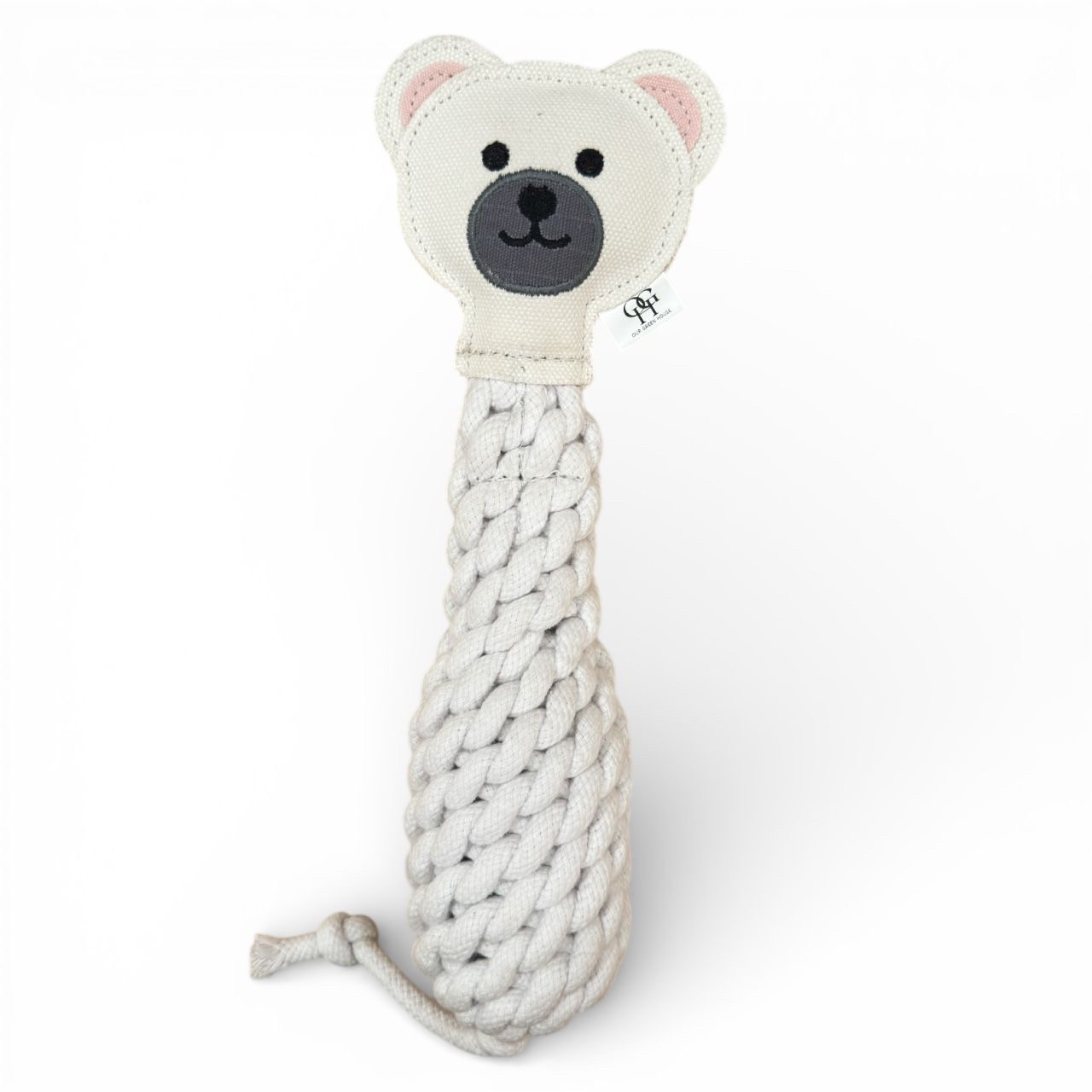 Organic Dog Toy - Rope Toy with Bear