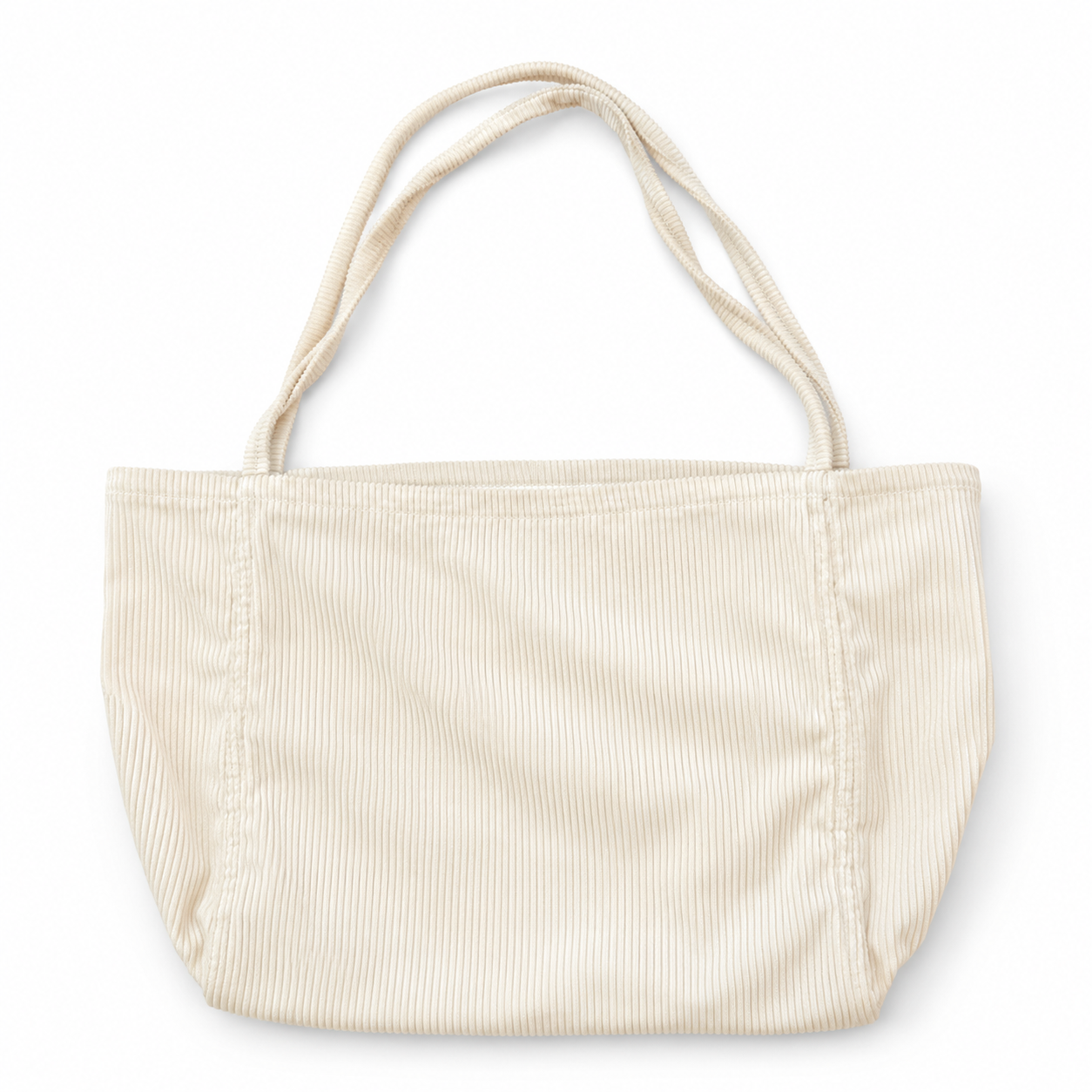 Organic Corduroy Tote Bag - Cream