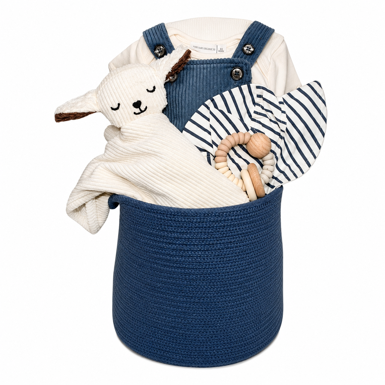 Organic Baby Gift Basket - Struck a Cord - Blue