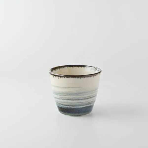 Porcelain Tea Cup - White & Blue Ombre