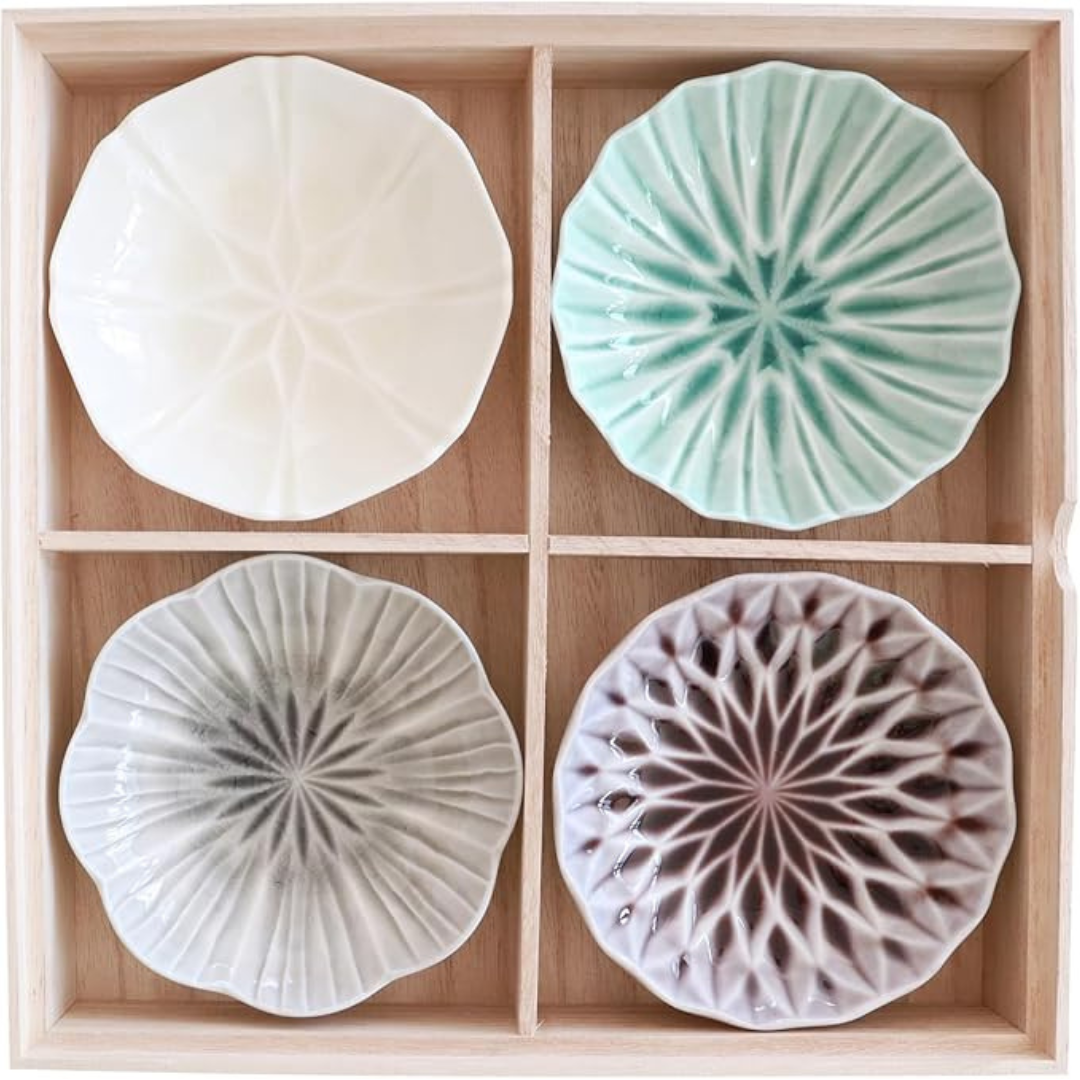 Porcelain Tsukemono Dishes - Set of 4