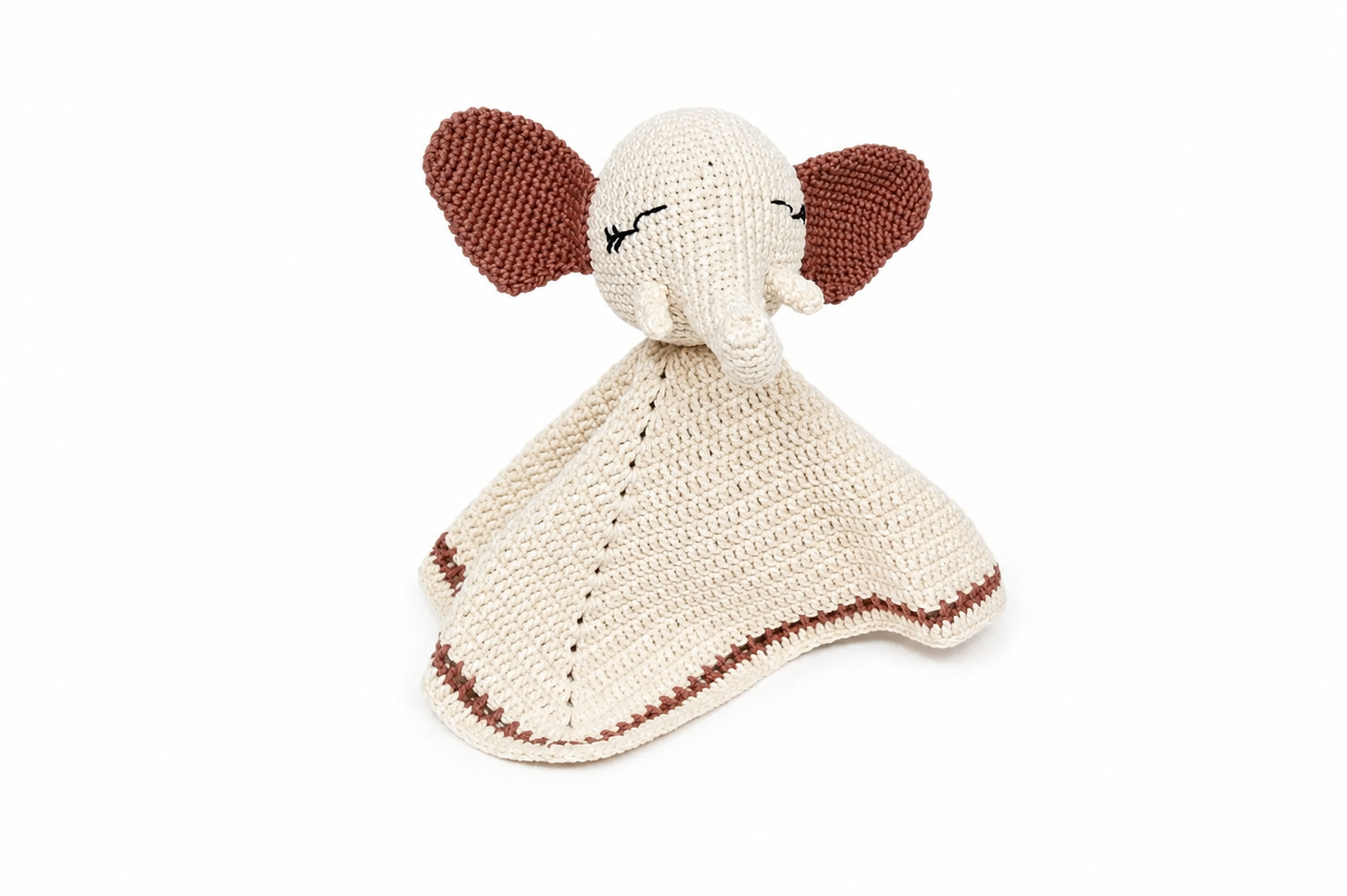 Sleeping Elephant Blanket Soother - Organic