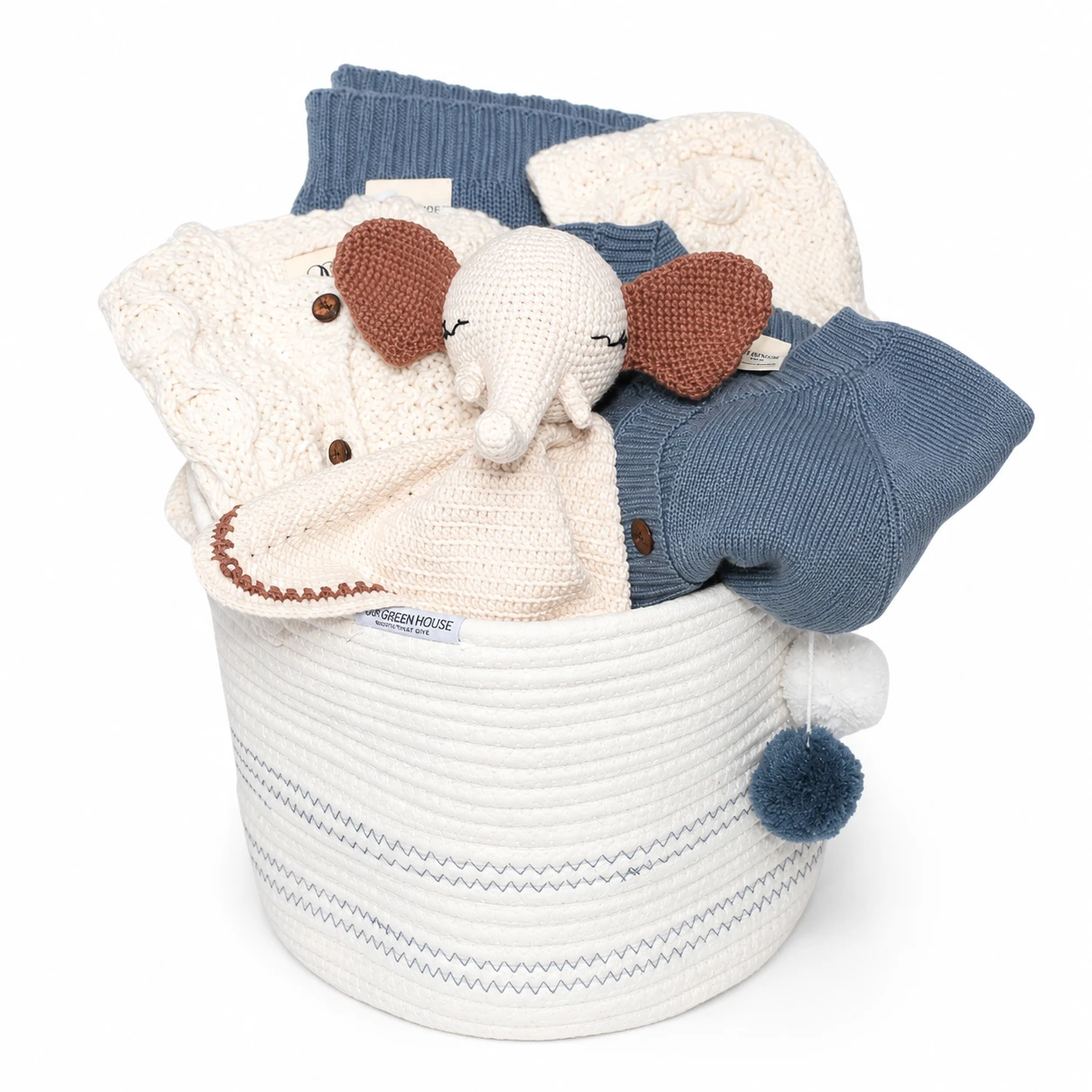 Elephant Baby Gift Basket - Tiny Tusks