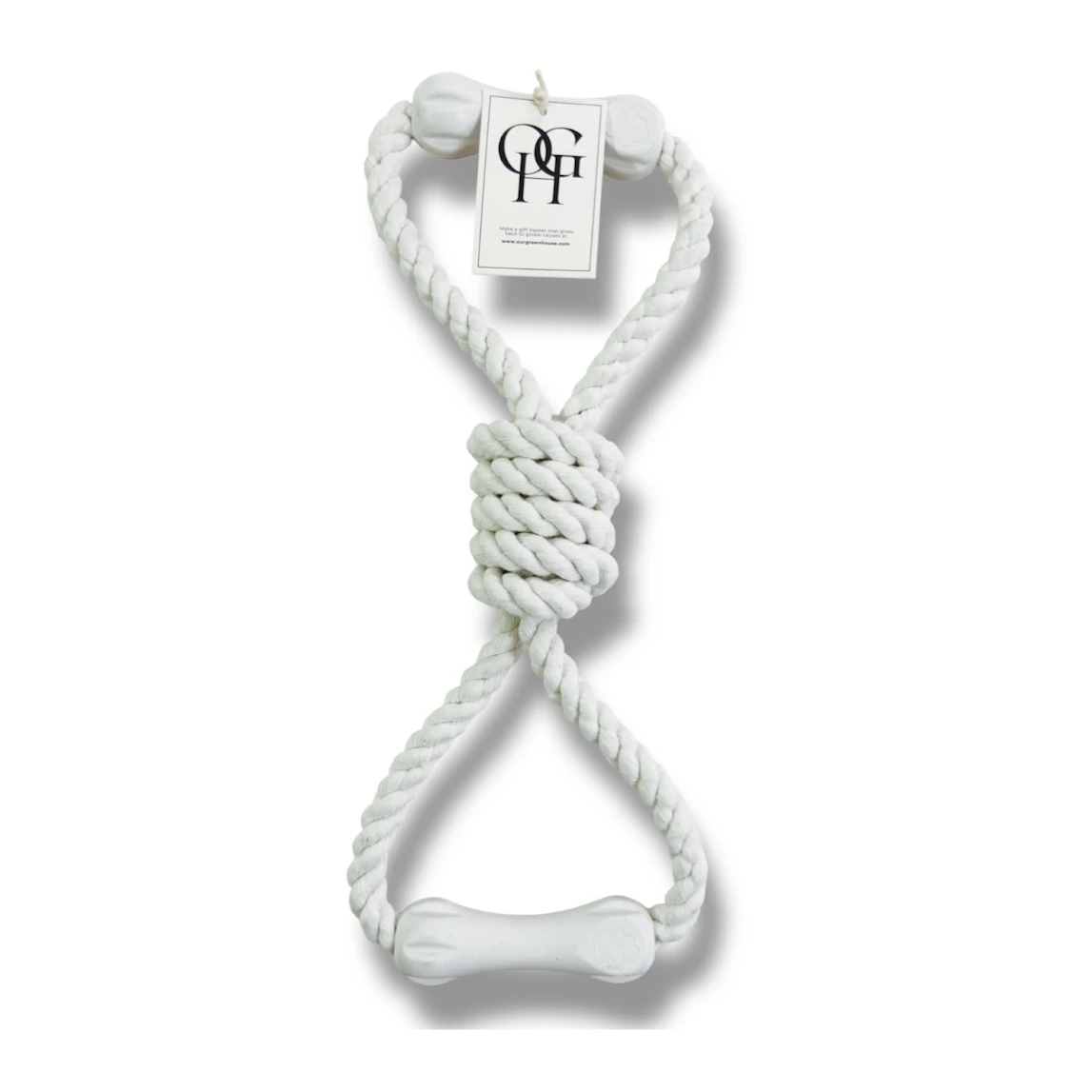 Extra Durable Double Tug Toy for Dogs - White