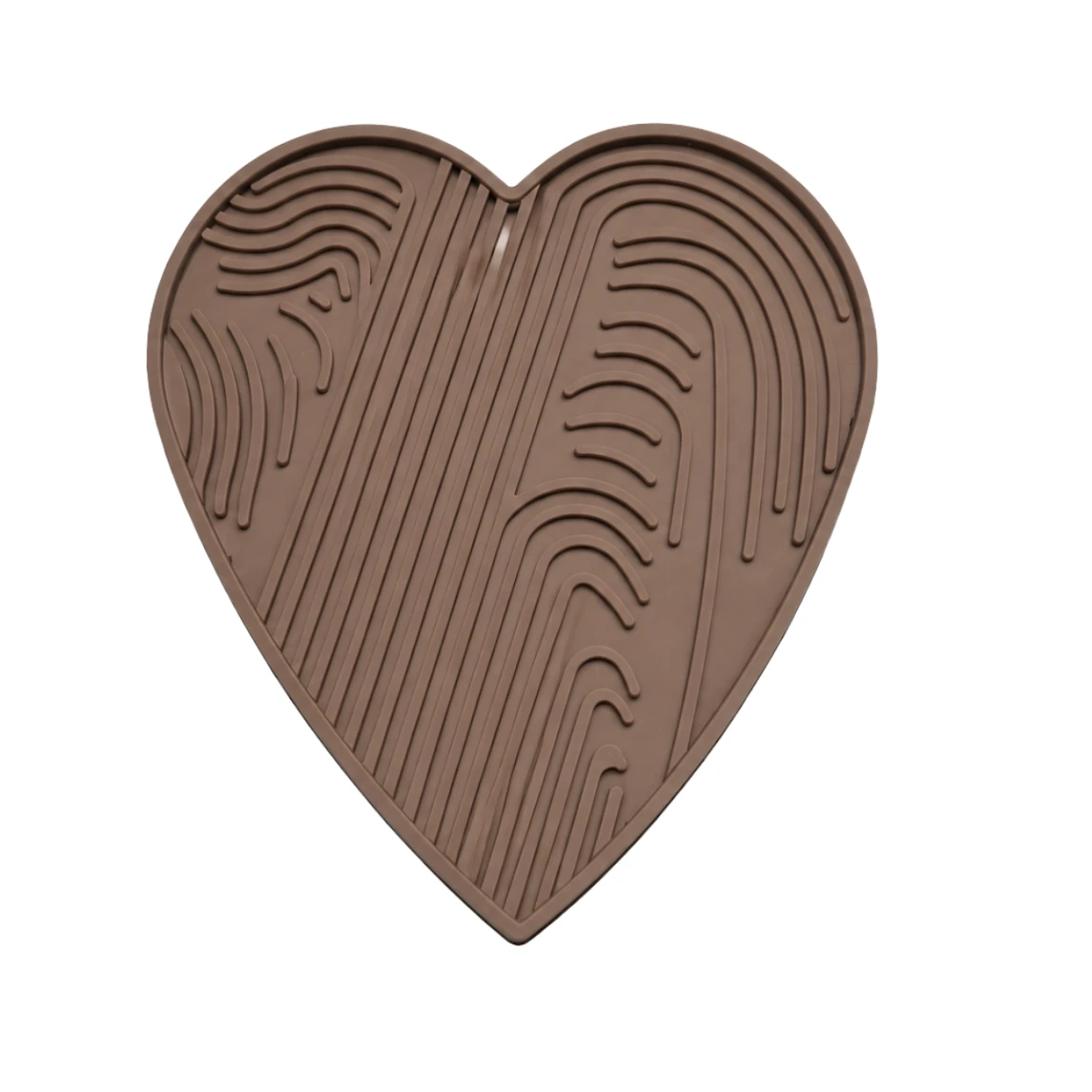 Natural Rubber Dog Licking Mat - Brown