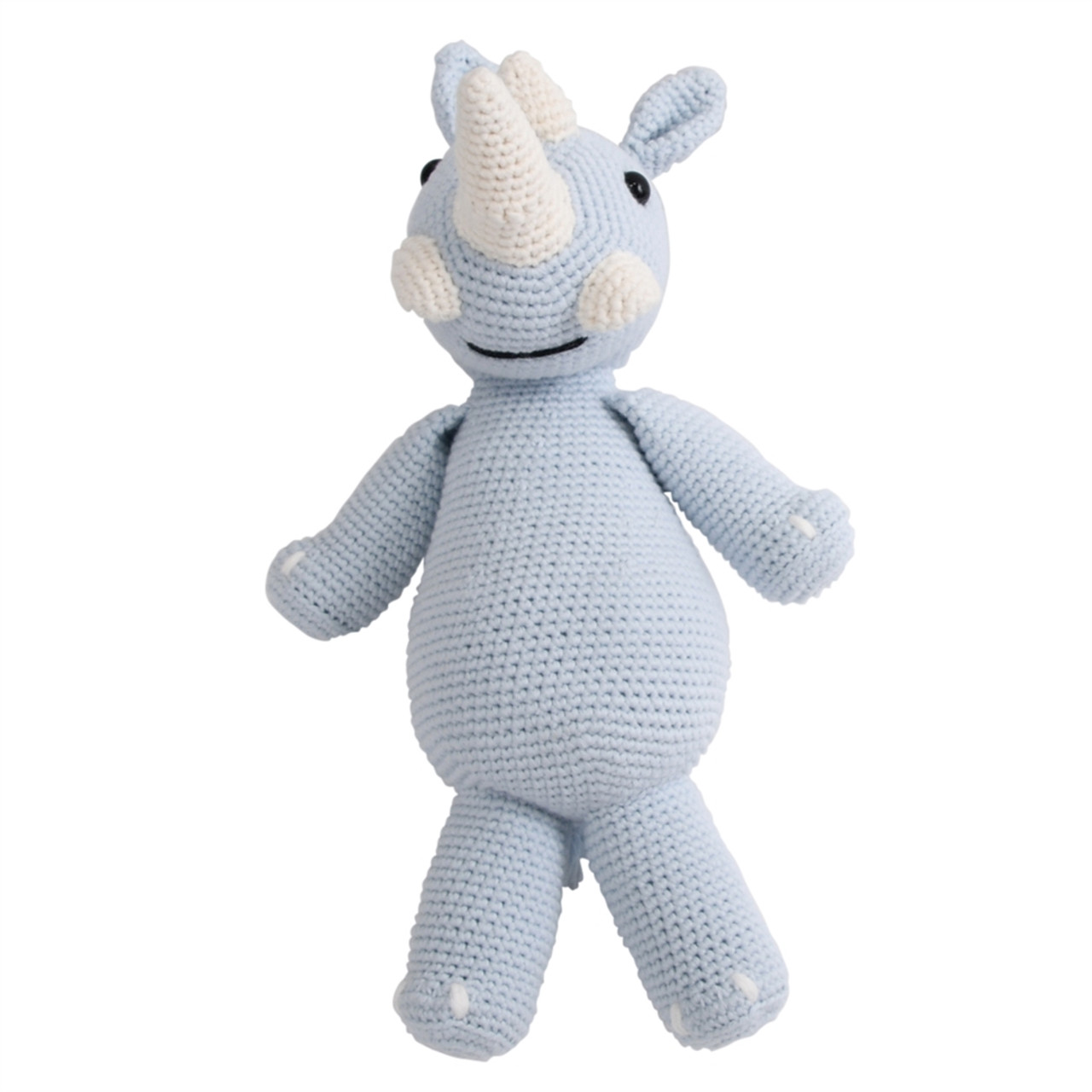 Rhino Stuffie | Crocheted | Organic Cotton | Beemoss