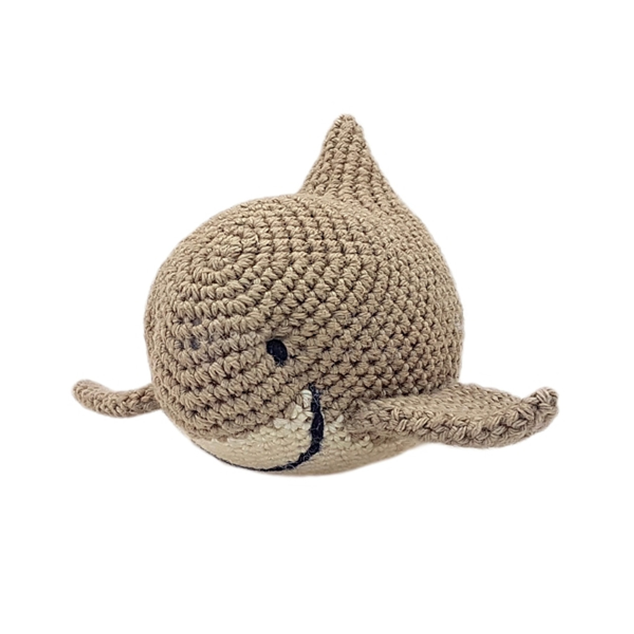 Organic Cotton Crochet Animal Rattles PERSONALISED Eco Natural