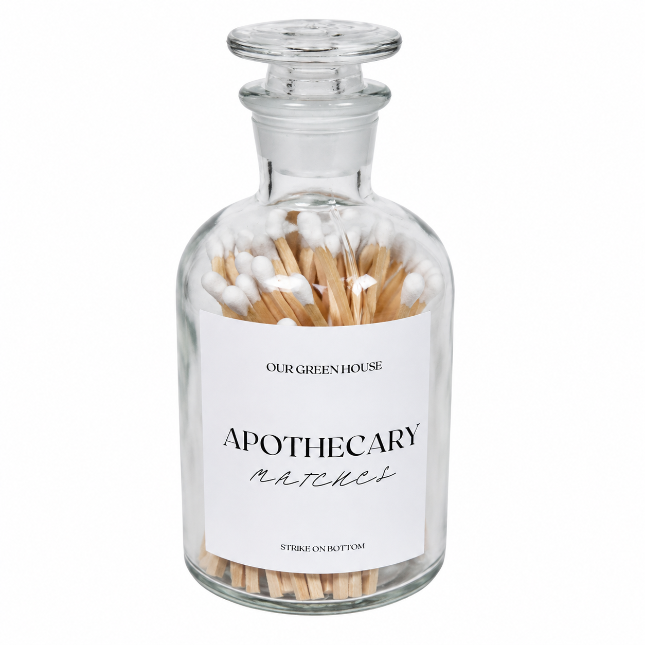 Apothecary Colored Matches - White