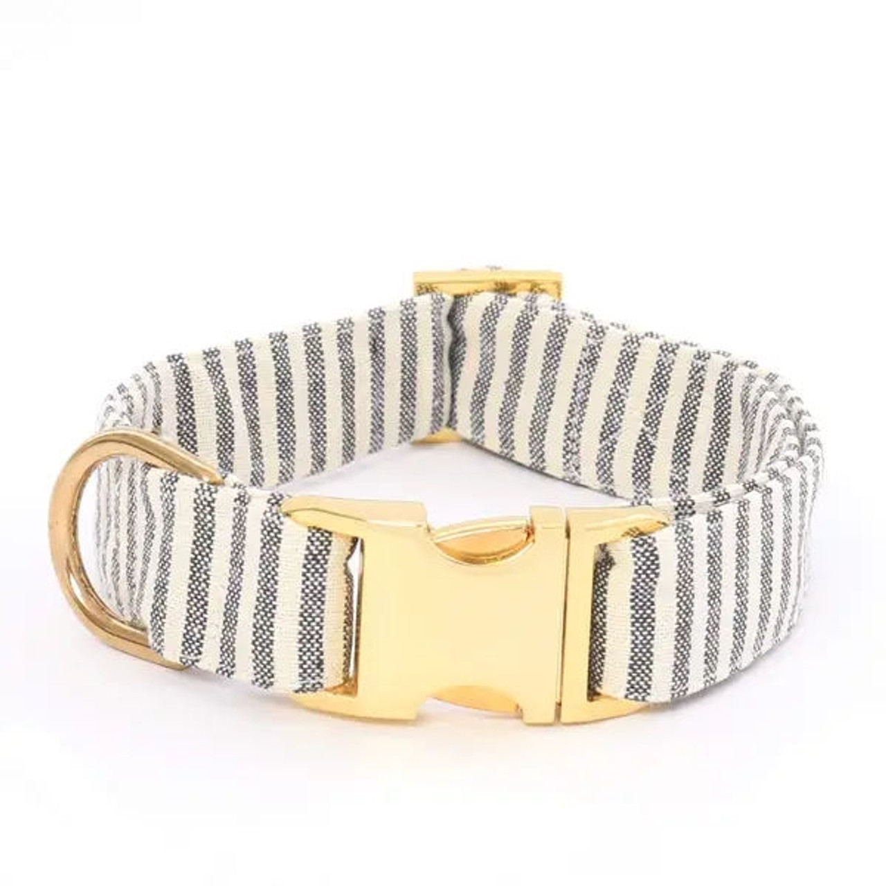 Stylish Dog Collar - Charcoal Stripe - XS - 8-12