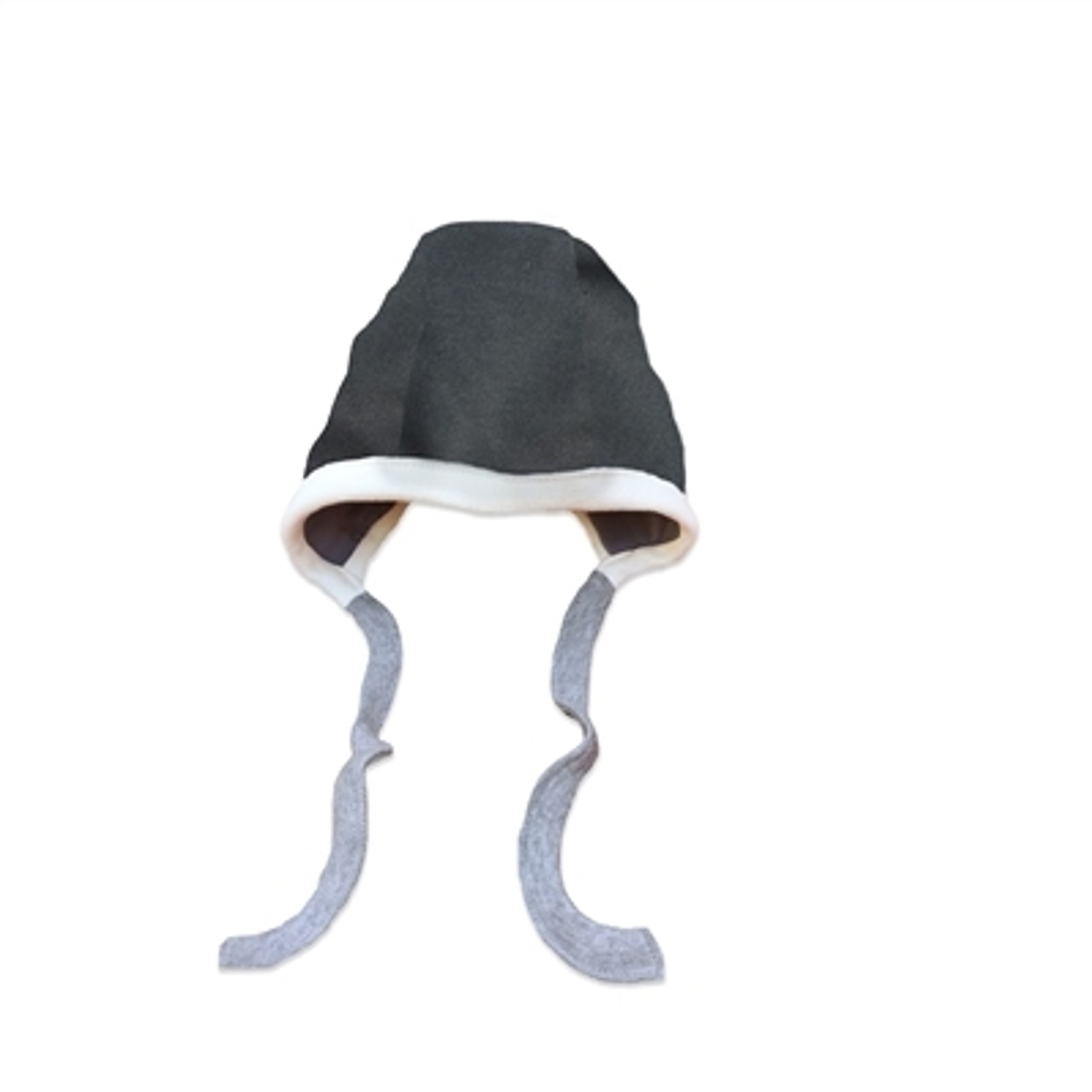 Organic Baby Bonnets - Charcoal - 6-12 Months