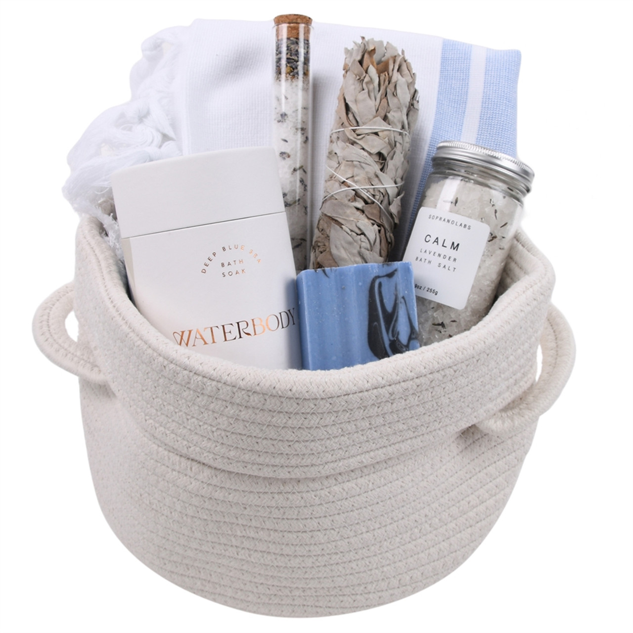 Spa Gift Basket - All Natural, Relax and Renew - Gifts to Help Relaxation and Pamper - Her, She, Mom, Friend - Baskets Filled with Self Care Items for