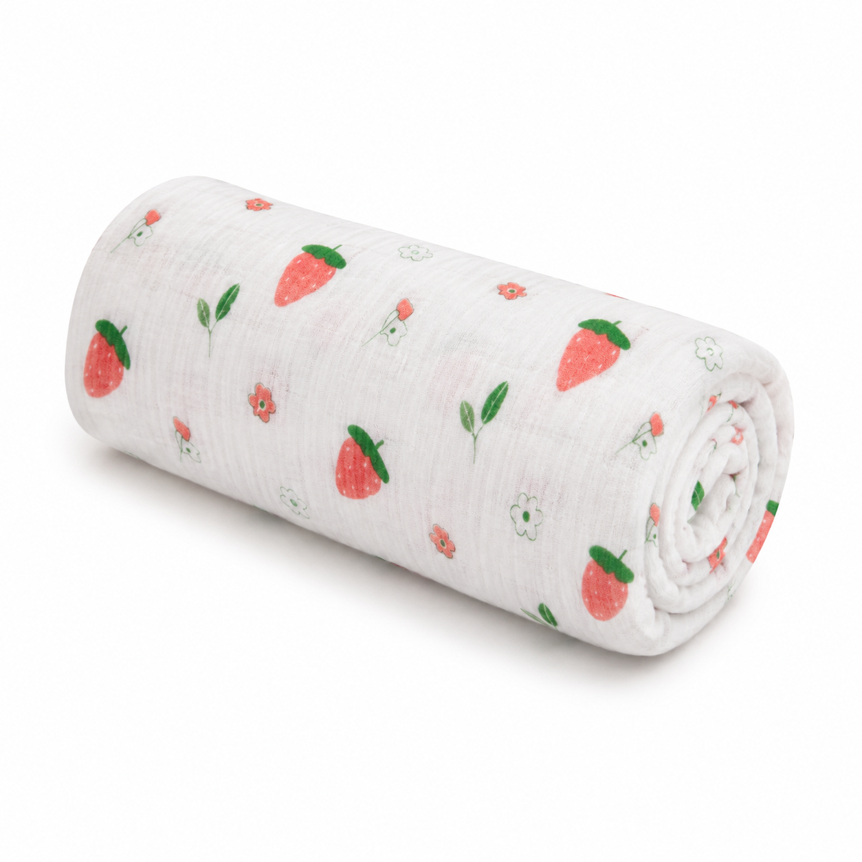 Organic Muslin Swaddle - Strawberry Fields