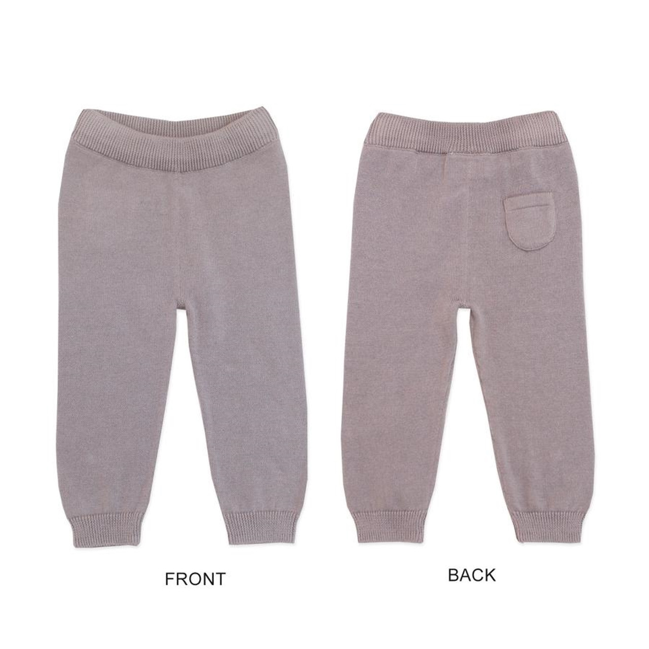 Organic Knit Pants - Grey - 3-6 Months
