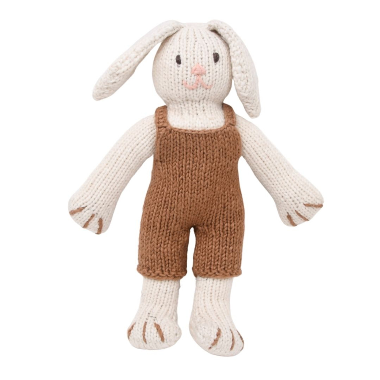 Organic Stuffed Bunny in Overalls - Aster