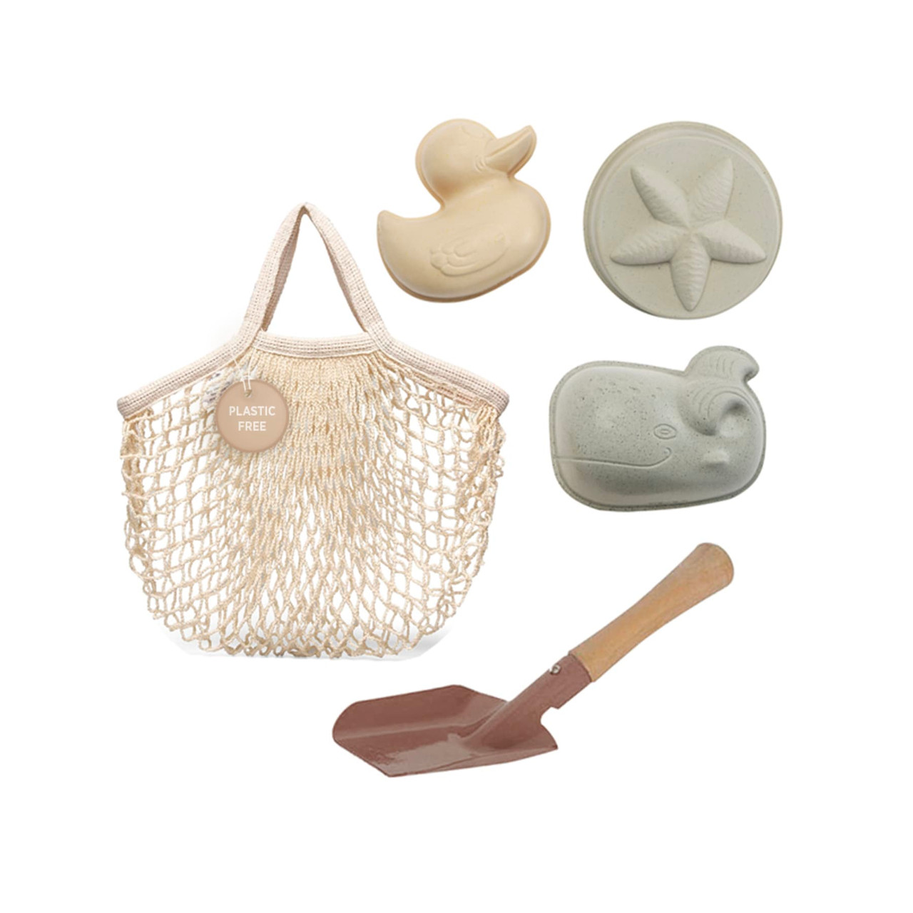Eco-Friendly Beach Toys | Natural Rubber Sand Molds and Shovel
