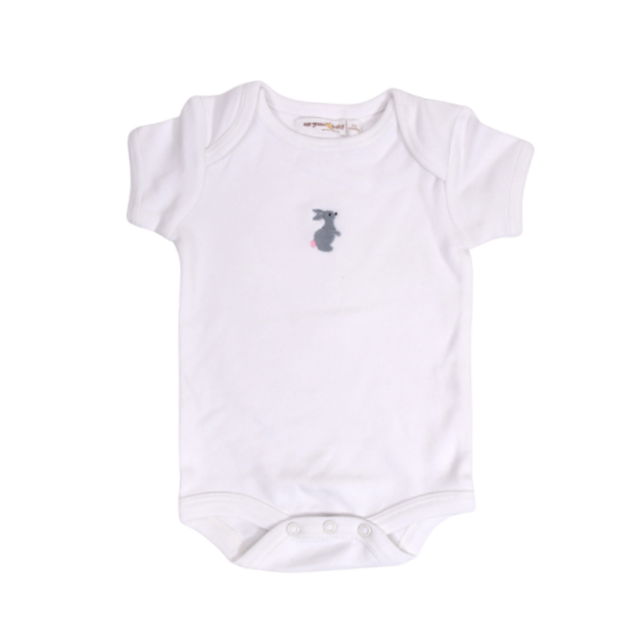 Organic Baby Onesie - Embroidered Bunny