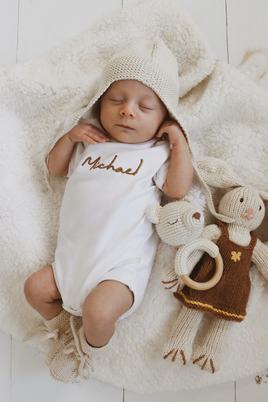 Embroidered Personalised Baby Tops Personalised Baby Clothes