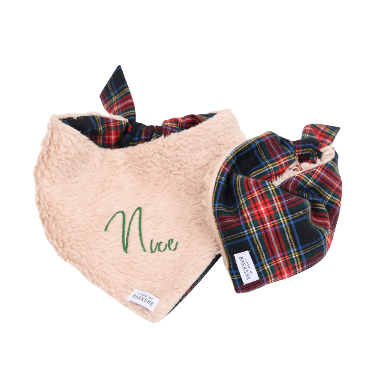 Christmas Dog Bandana Plaid - Nice Christmas Dog Bandana Plaid - Nice