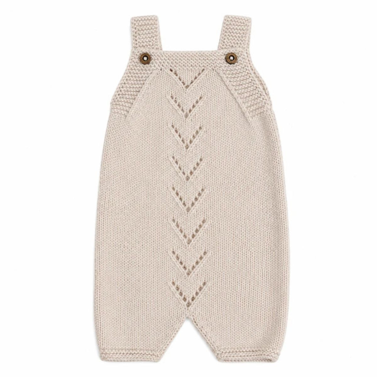 Cream knit overalls