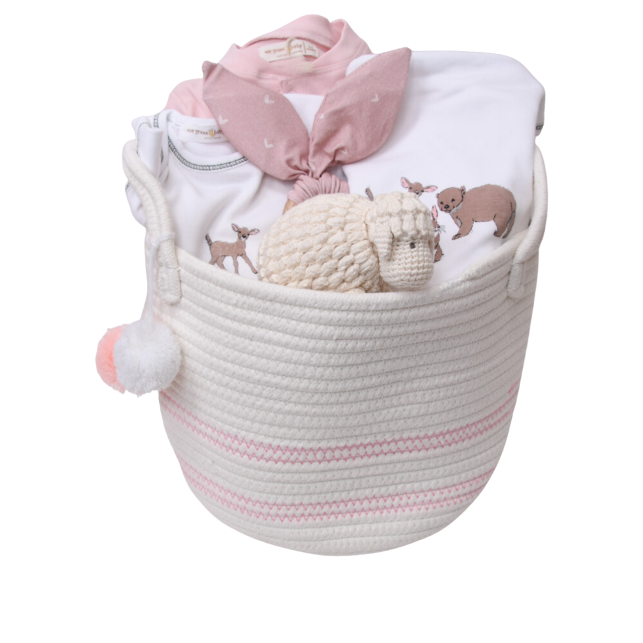 New Baby Girl Gift Basket - Meadow Buddies