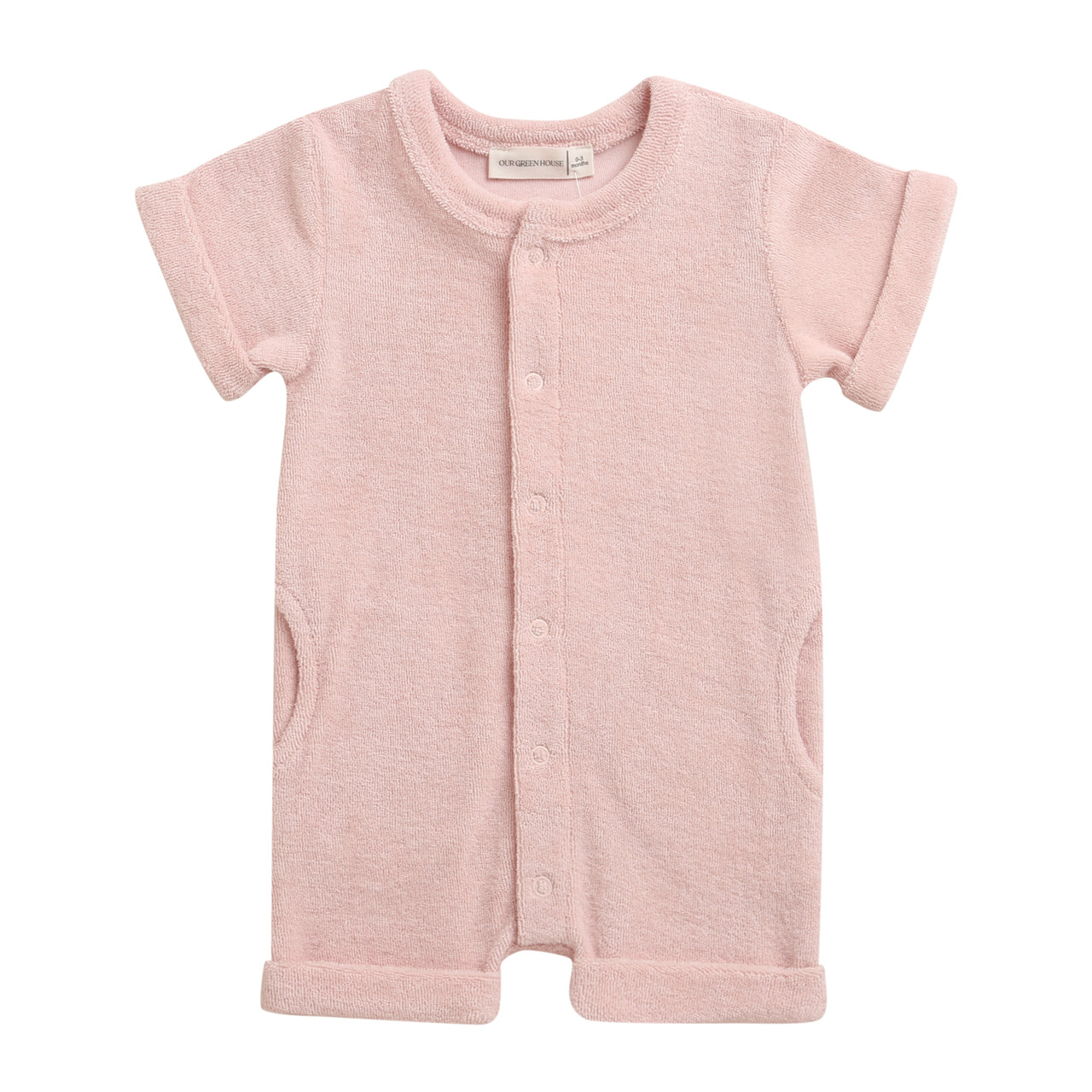 Organic Romper - Terry Pink
