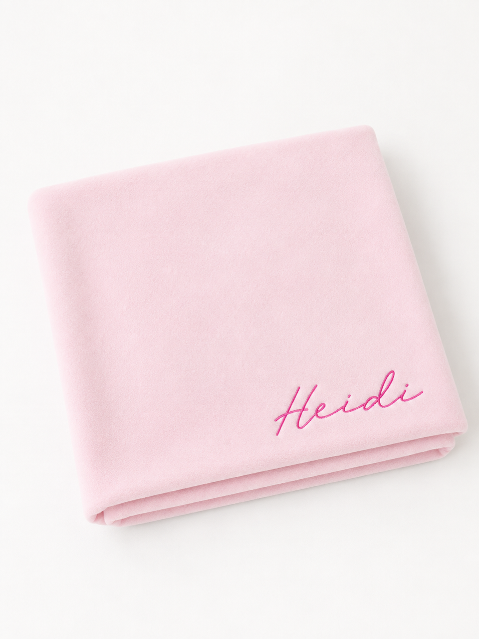 Personalized Organic Knit Baby Blanket - Pink