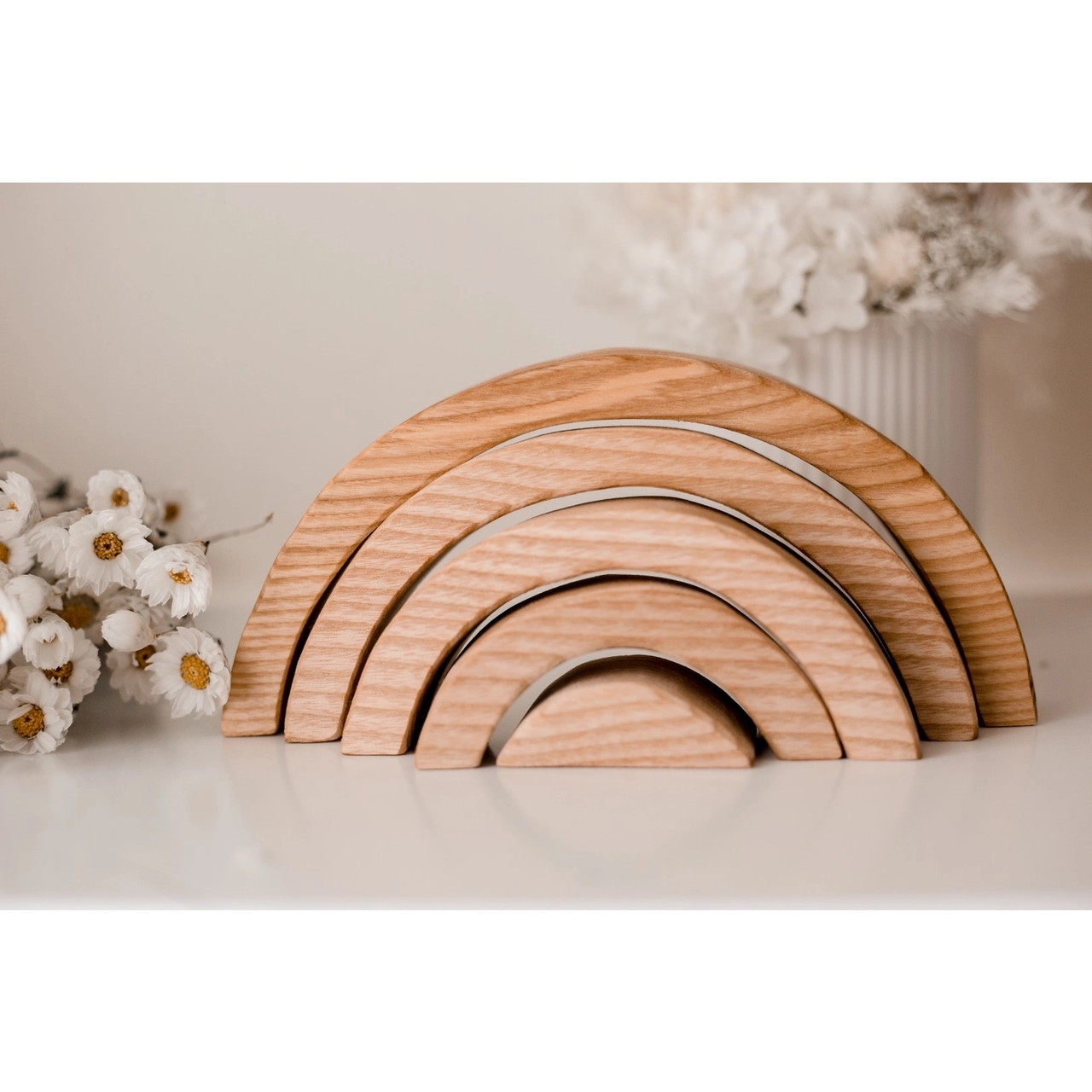 Wooden Stacking Rainbow Toy | Montessori | Waldorf Toys