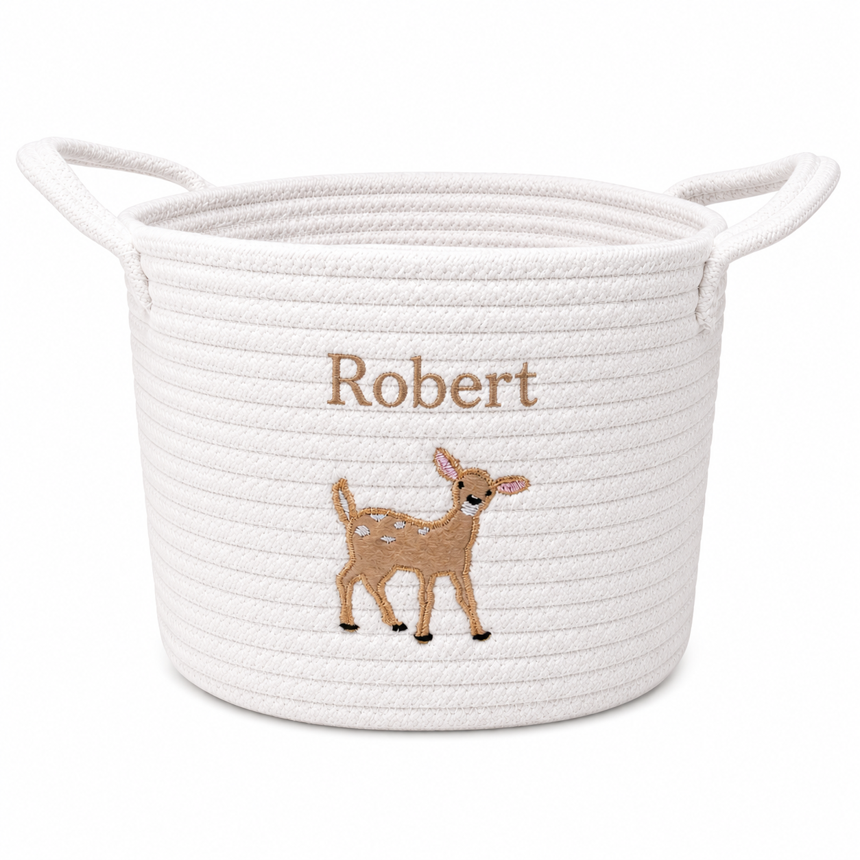 Deer Cotton Rope Basket - Personalized