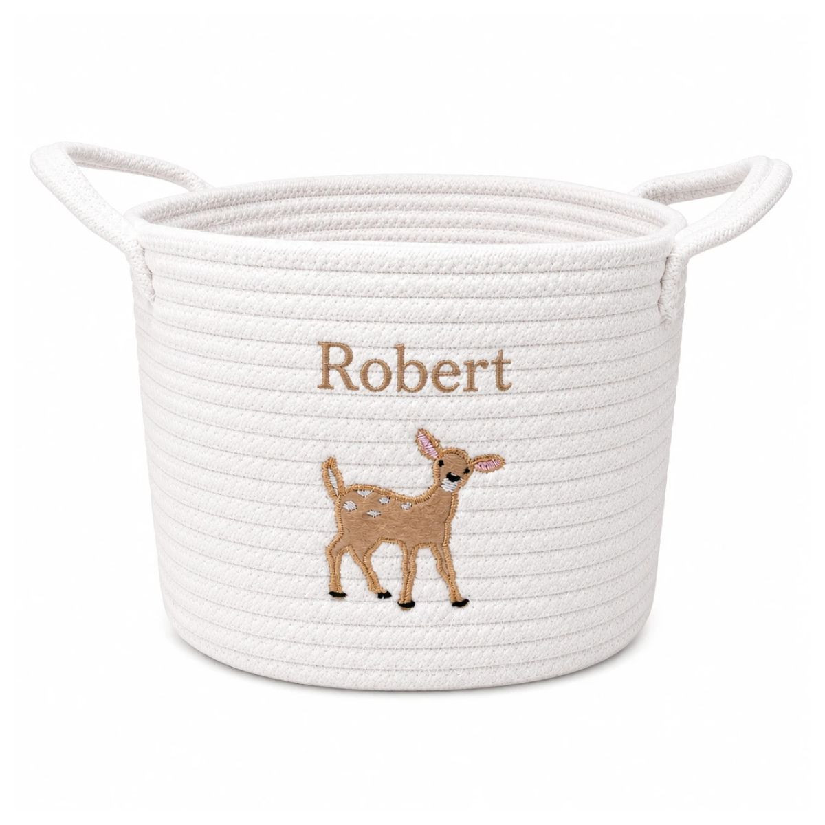 Deer Cotton Rope Basket - Personalized