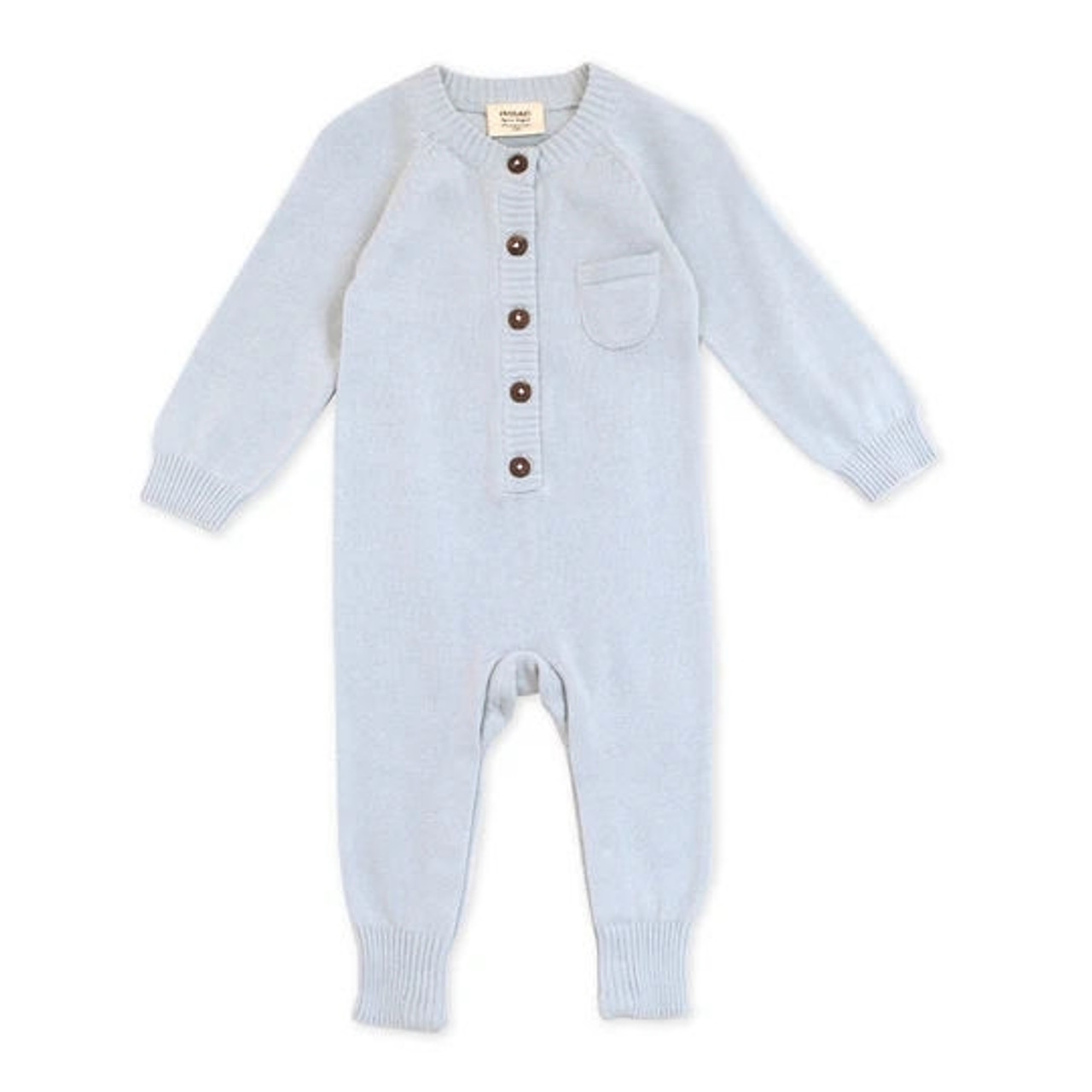 Organic Baby Romper - Blue - Knit