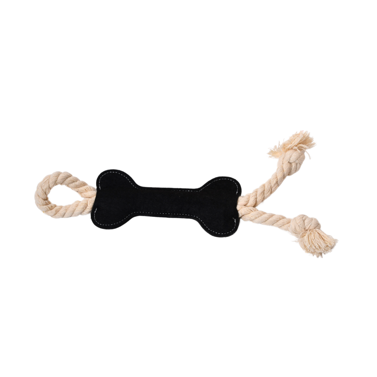 Small Dog Felt  Toy Bone - Black