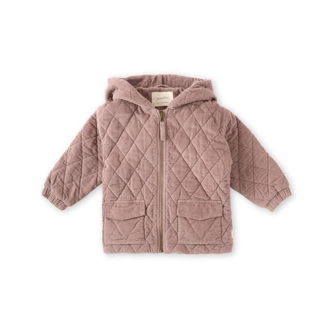 Organic Corduroy Quilted Jacket - Thistle