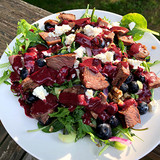 Grass fed Steak & Organic Blueberry Salad