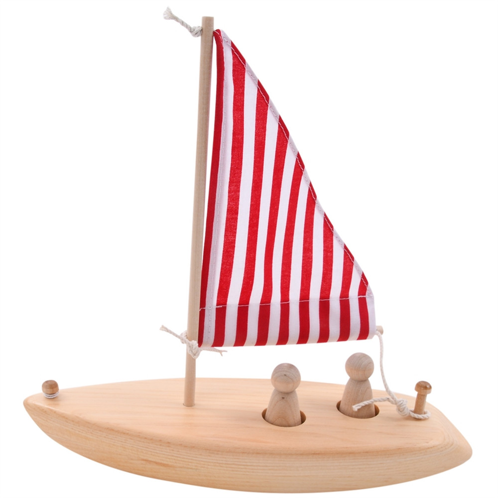Wooden Toy Boat Sailboat Made in USA