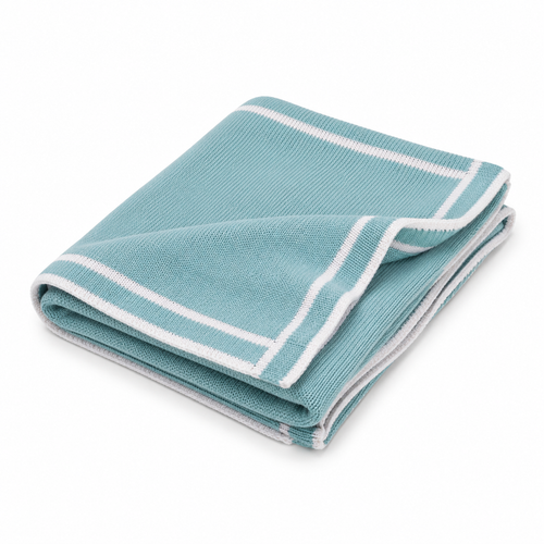 Organic Hand Knit Baby Blanket - Made in Peru