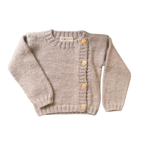 Luxury Baby Alpaca Sweater - Brown 0-6 Months