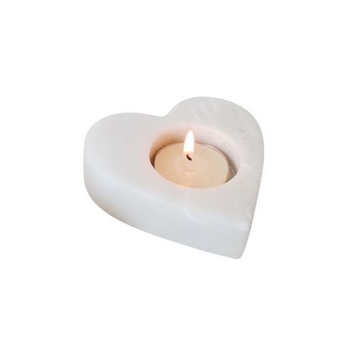 Artisan Stone Candle Holder - Heart Shaped