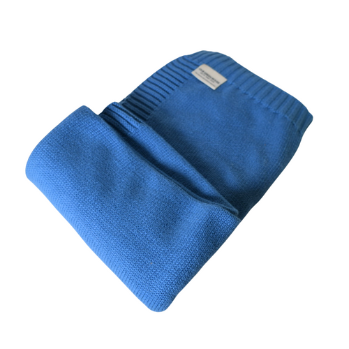 Organic Baby Blanket - Bright Blue