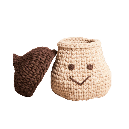 Organic Knit Acorn Basket