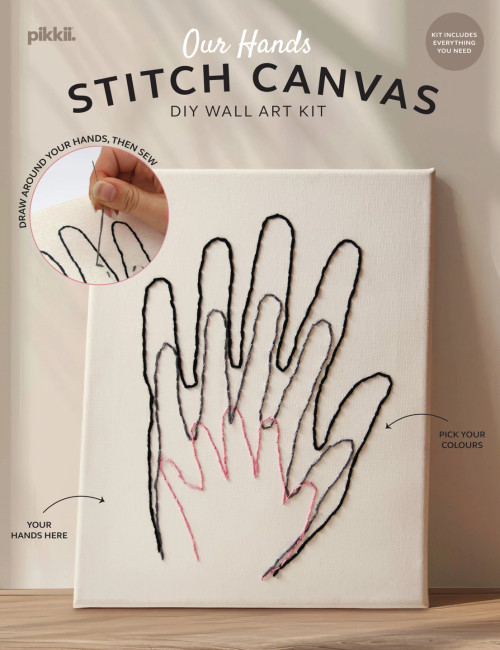 DIY "Our Hands" Stitch Art