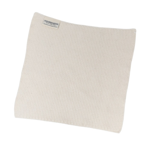 Soft Organic Knit Face Cloth - Ivory Soft Organic Knit Face Cloth - Ivory