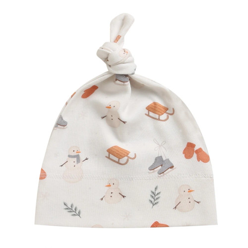 Organic Knot Hat - Winter Print