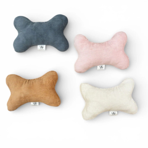 Organic Corduroy Dog Bone with Squeaker