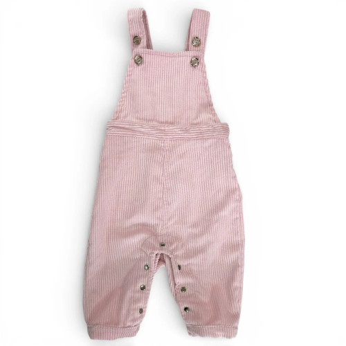 Soft Organic Corduroy Overalls - Pink