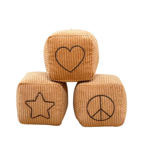 Organic Soft Baby Blocks - Set of 3