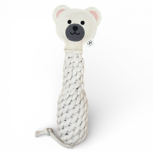 Organic Dog Toy - Rope Toy with Bear