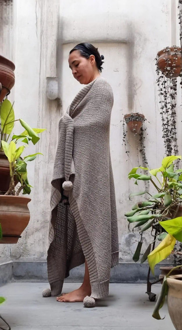 Baby Alpaca Throw Blanket - Brown