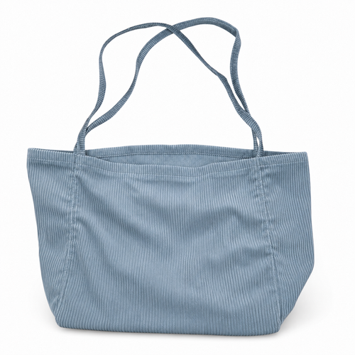 Organic Corduroy Tote Bag - Blue
