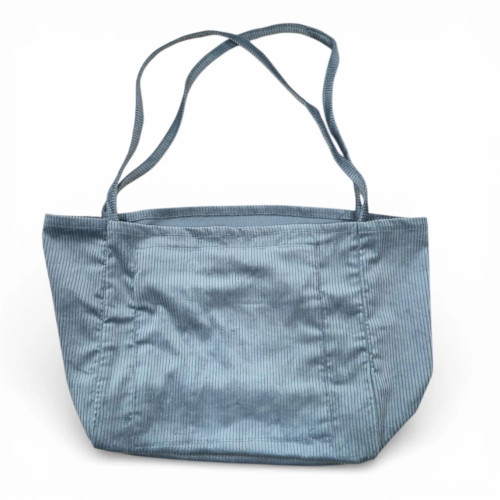 Personalized Organic Corduroy Tote Bag - Blue